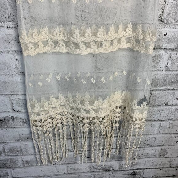 Suzy Shier Sheer Mesh Croquet Beach Coverup Tank Dress - Picture 4 of 11